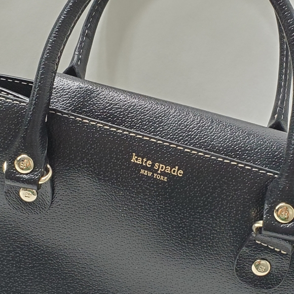 Kate Spade NY Black Leather Tote Handbag - Picture 2 of 8